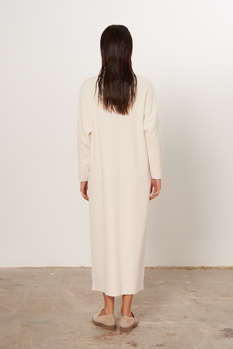 Basic Triko Elbise - Vanilya