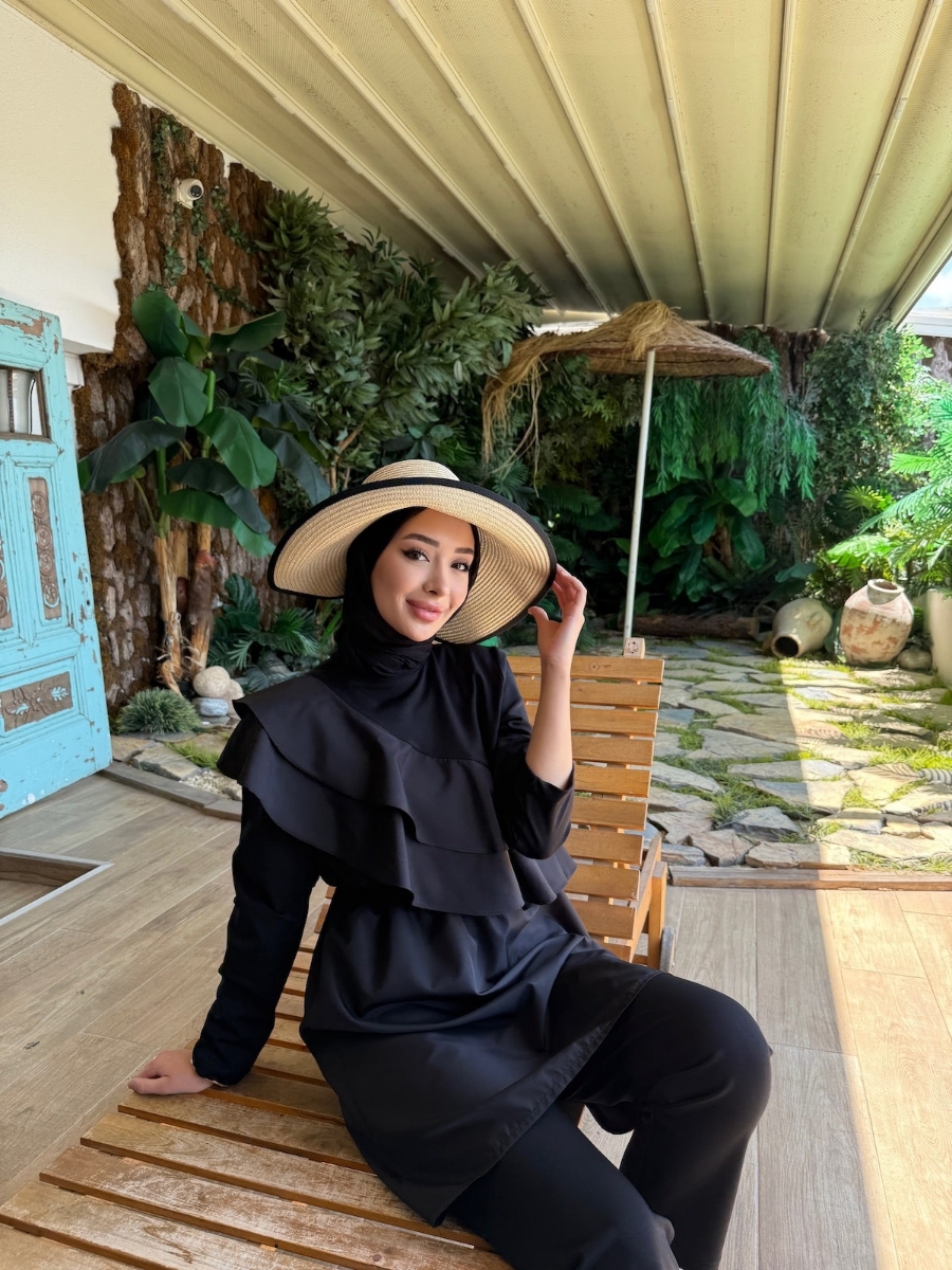 Doga Tesettür Mayo - Siyah