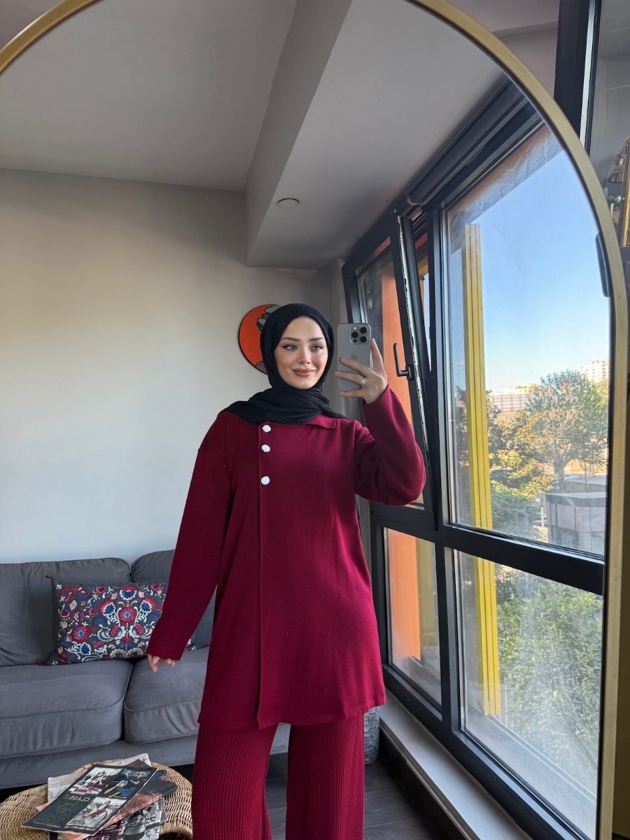 Massimo Triko İkili Takım - Bordo